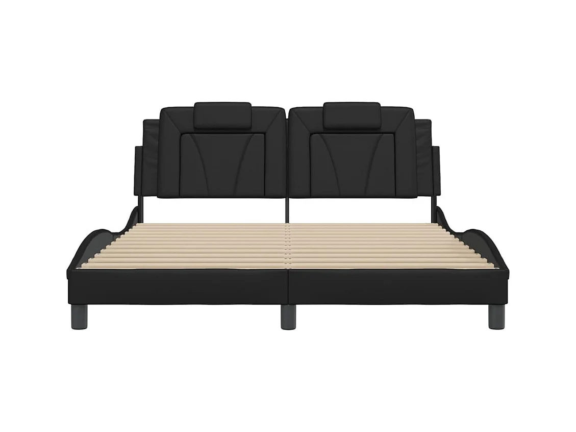 Bedframe zonder matras zwart 160x200 cm kunstleer