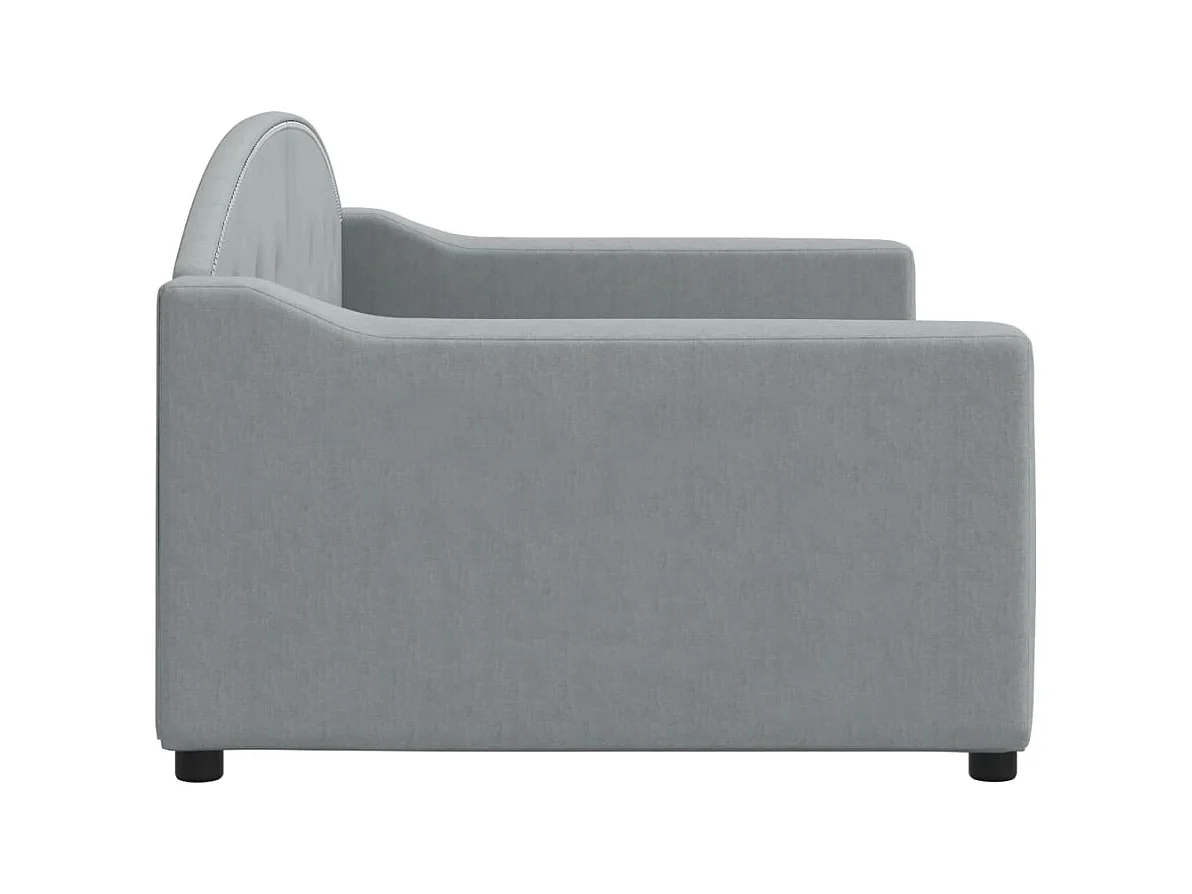 Lit de repos sans matelas gris clair 90x200 cm tissu