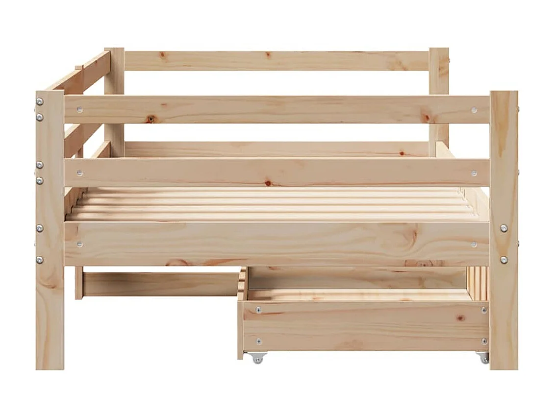 Dagbed met lades zonder matras 90x200 cm massief hout