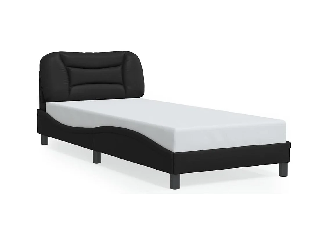 Bedframe zonder matras zwart 90x200 cm kunstleer