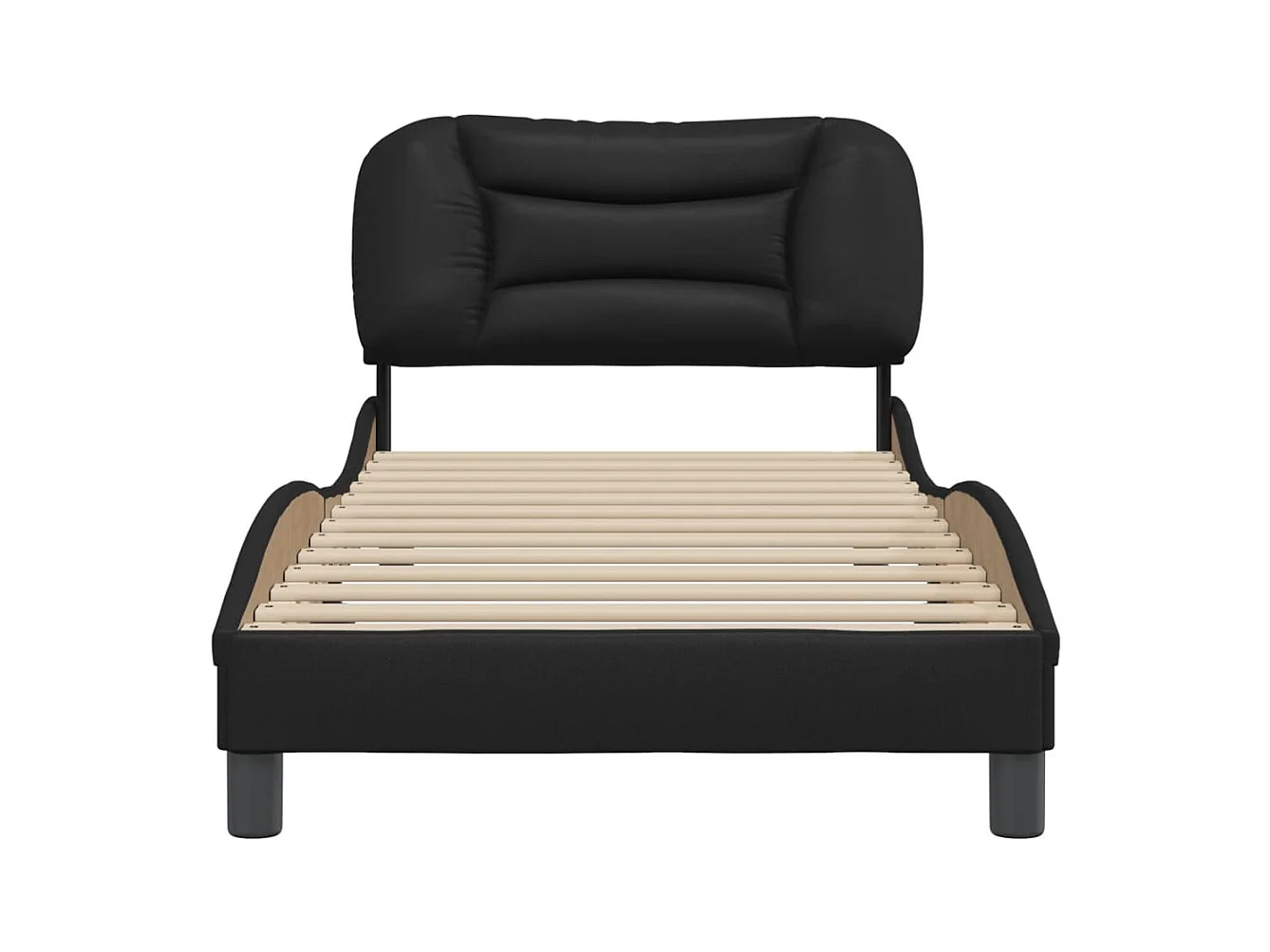 Bedframe zonder matras zwart 90x200 cm kunstleer