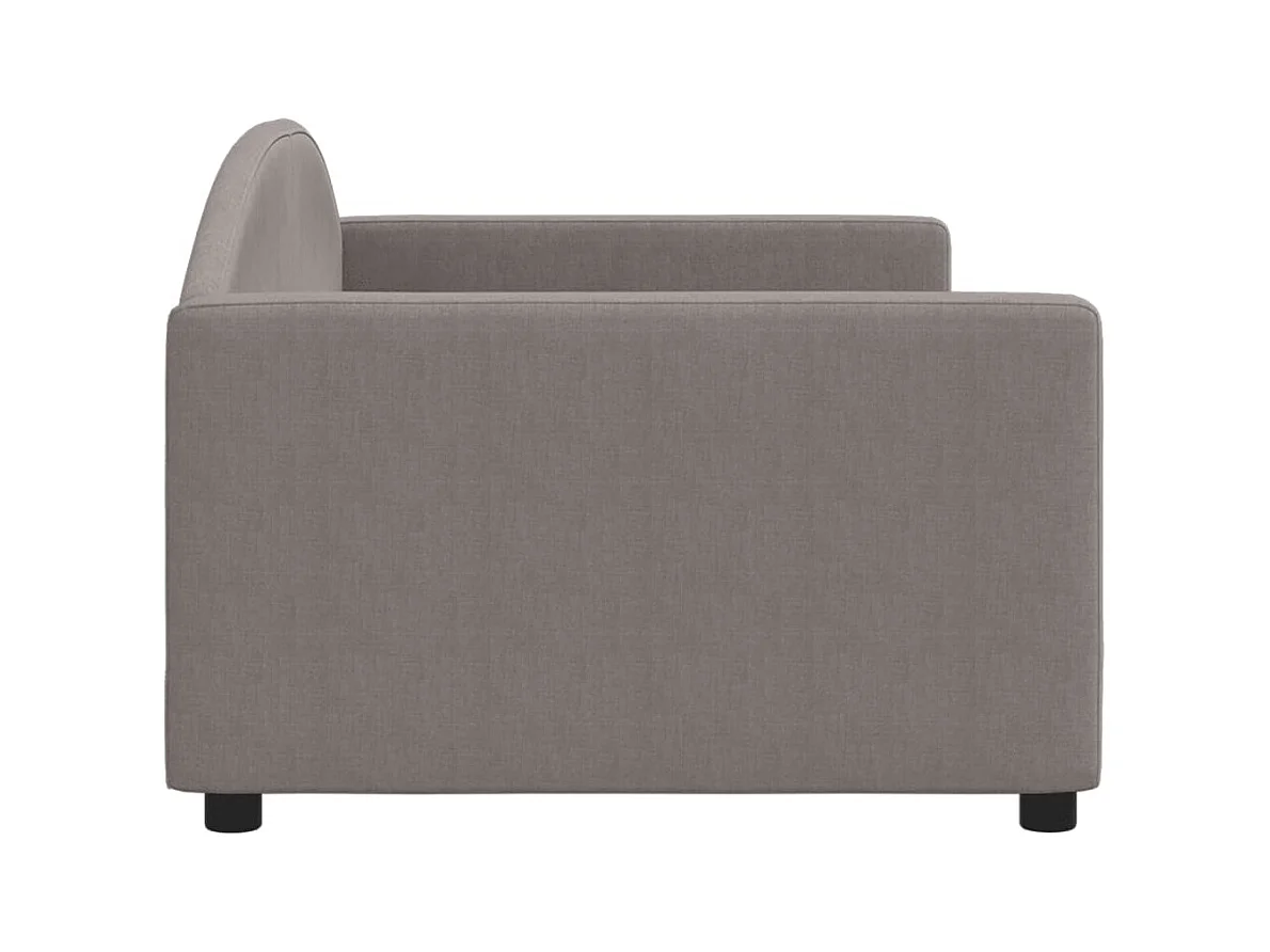 Lit de repos sans matelas taupe 90x200 cm tissu