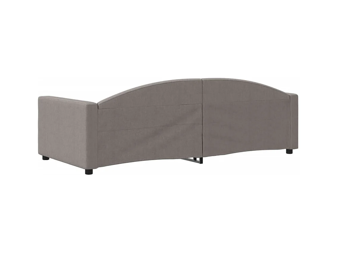 Lit de repos sans matelas taupe 90x200 cm tissu