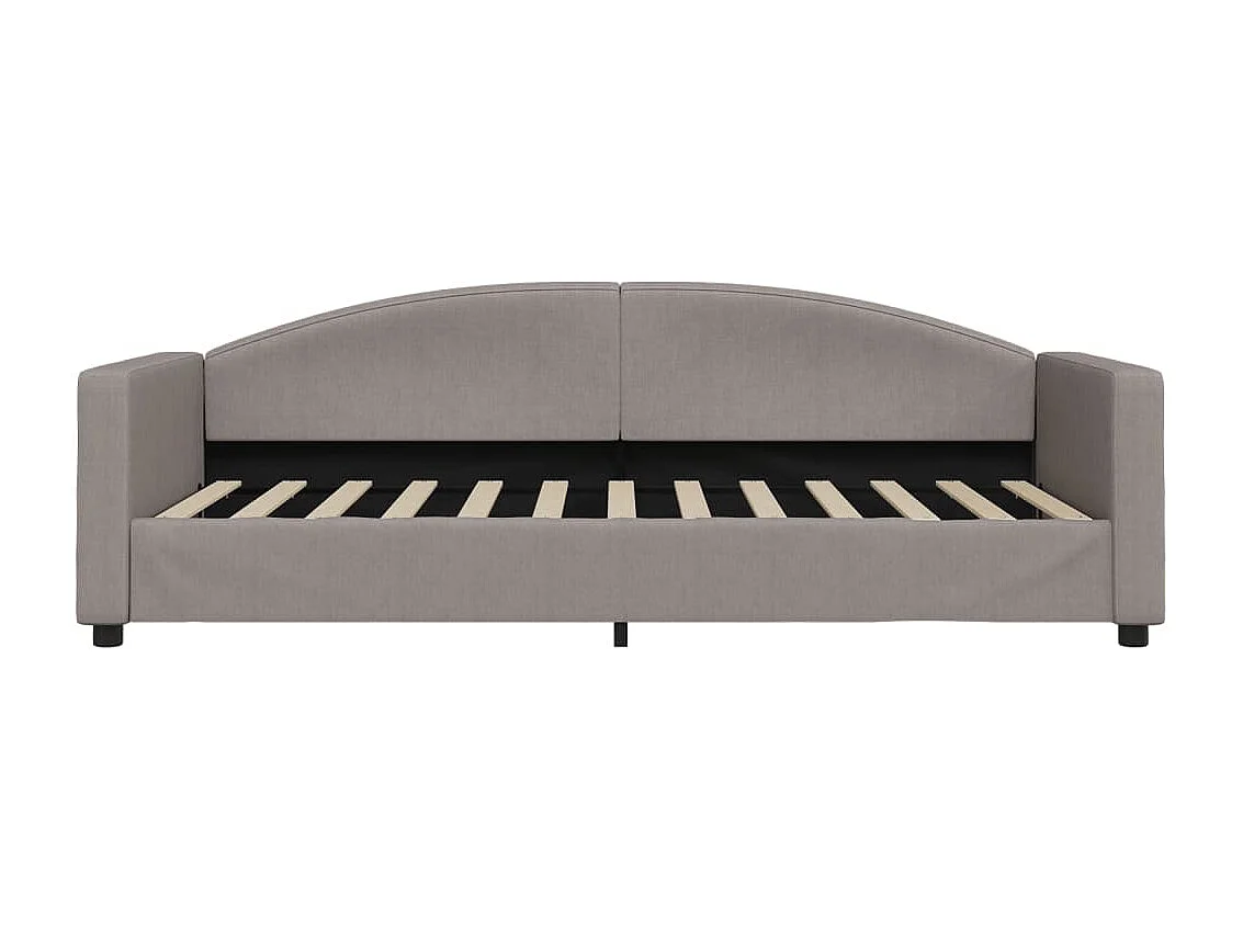 Lit de repos sans matelas taupe 90x200 cm tissu