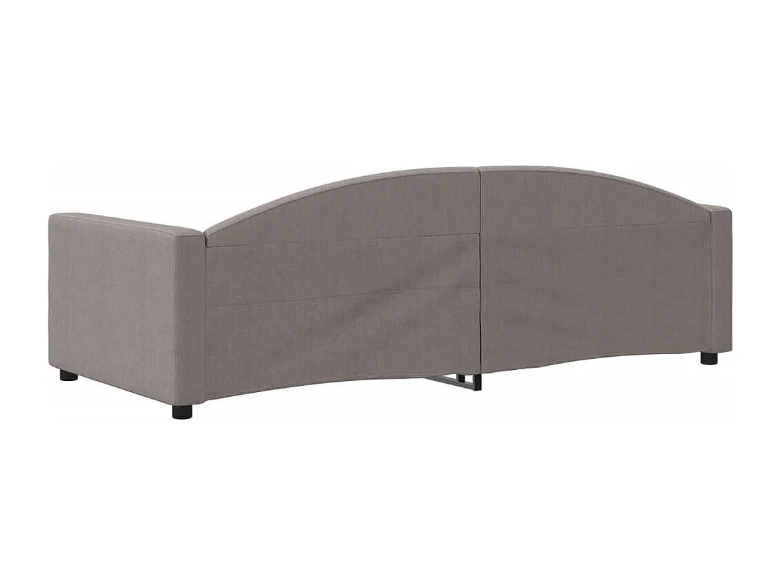 Lit de repos sans matelas taupe 90x200 cm tissu