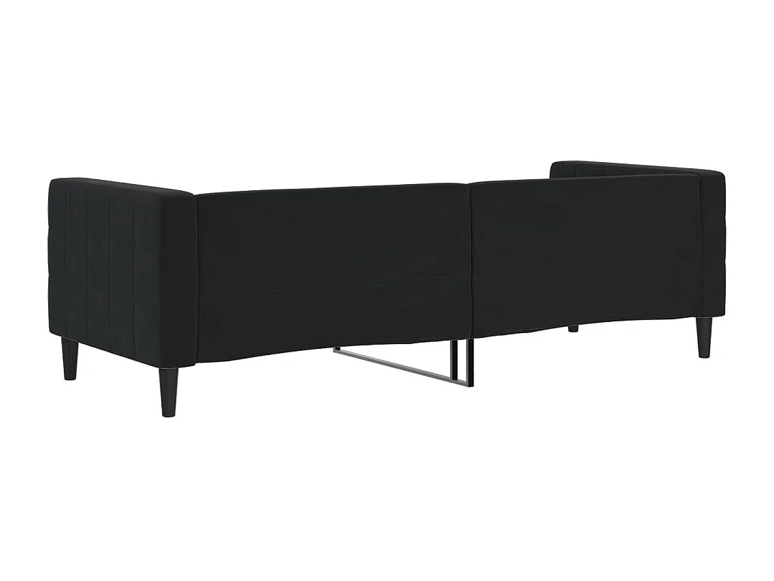 Lit de repos sans matelas noir 80x200 cm velours
