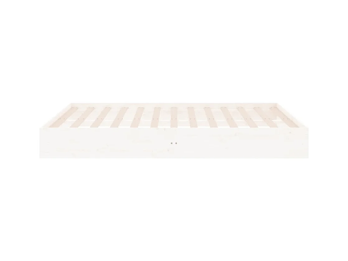 Struttura letto senza materasso in legno massello bianco 150x200 cm