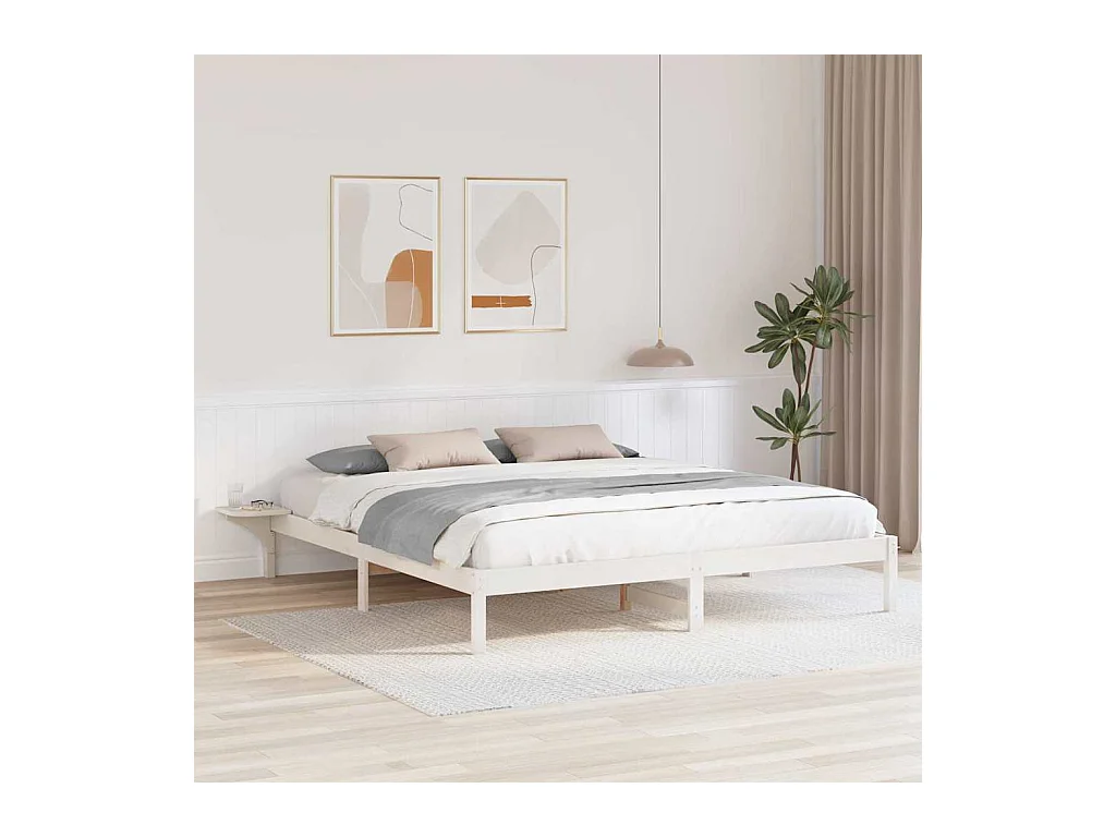 Estructura de cama blanca 180 x 200 cm Blanco