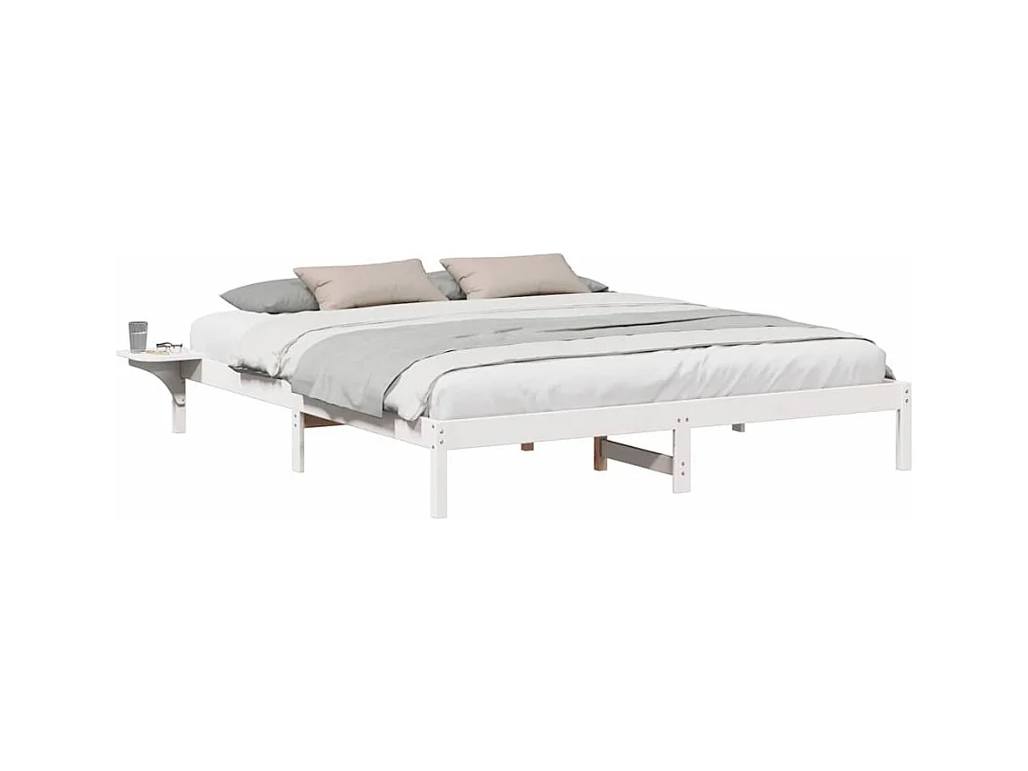 Estructura de cama blanca 180 x 200 cm Blanco