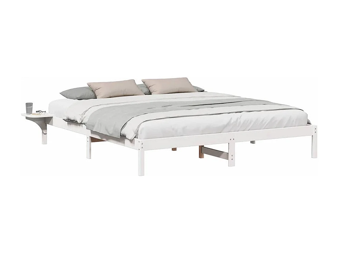 Estructura de cama blanca 180 x 200 cm Blanco