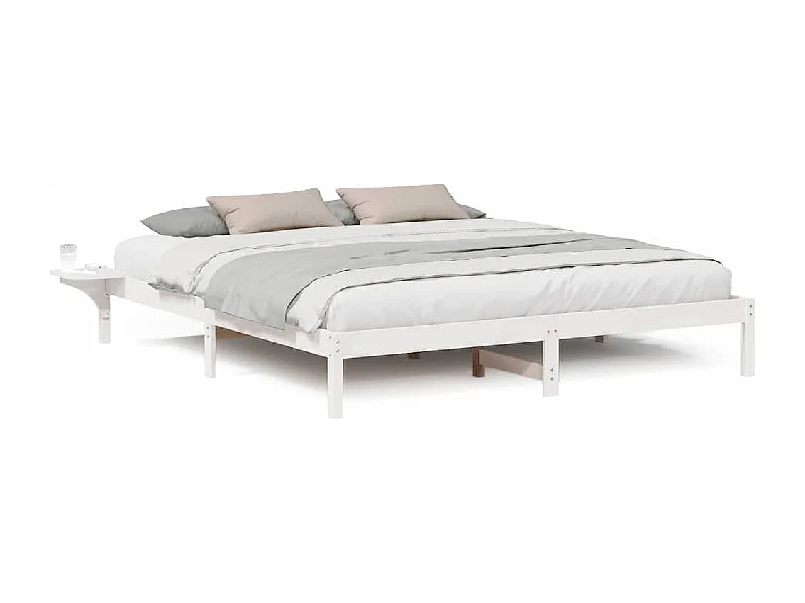 Estructura de cama blanca 180 x 200 cm Blanco