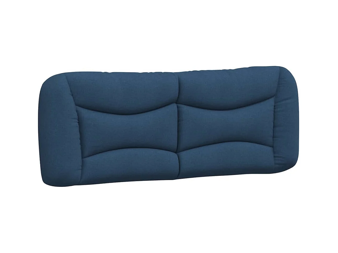 Estructura de cama sin colchón tela azul 140x200 cm