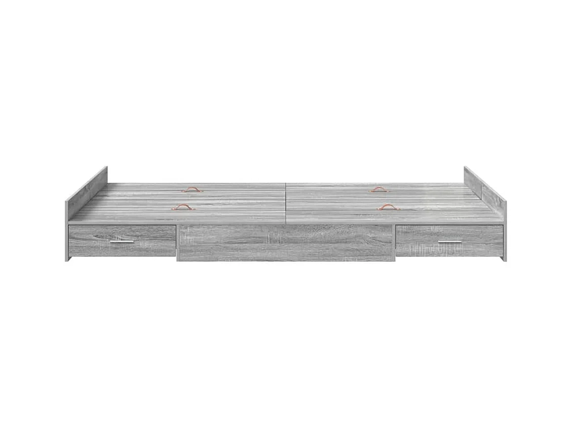 Sonoma grijs bedframe met opbergruimte 120 x 200 cm