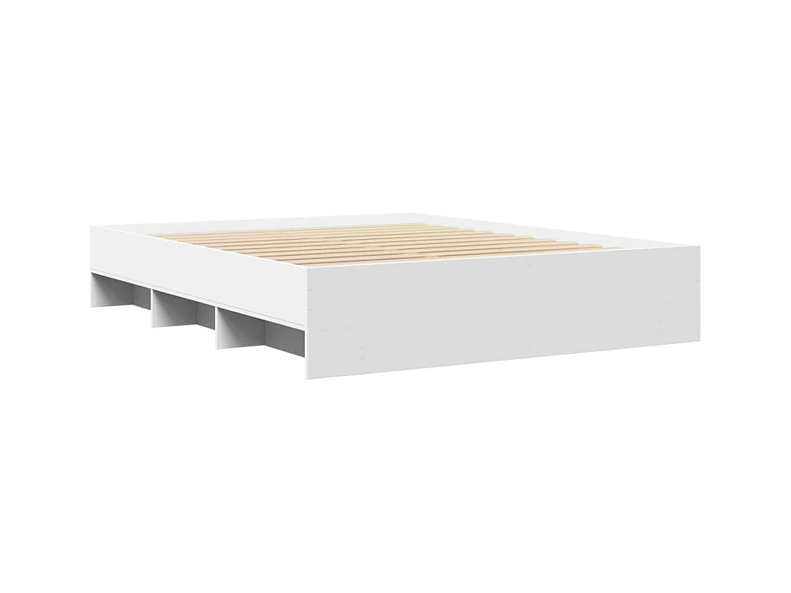 Struttura letto senza materasso bianco 150x200 cm in legno ingegnerizzato