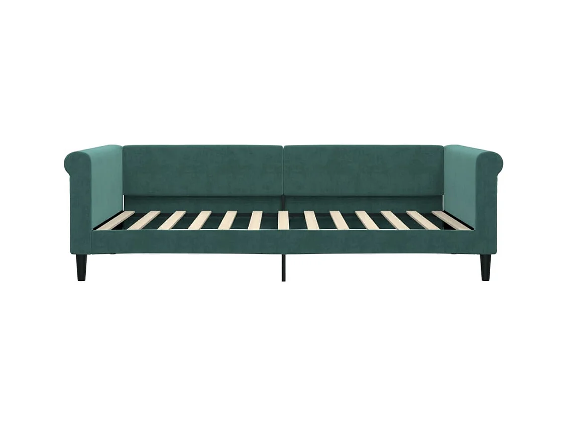 Lit de repos sans matelas vert foncé 100x200 cm velours
