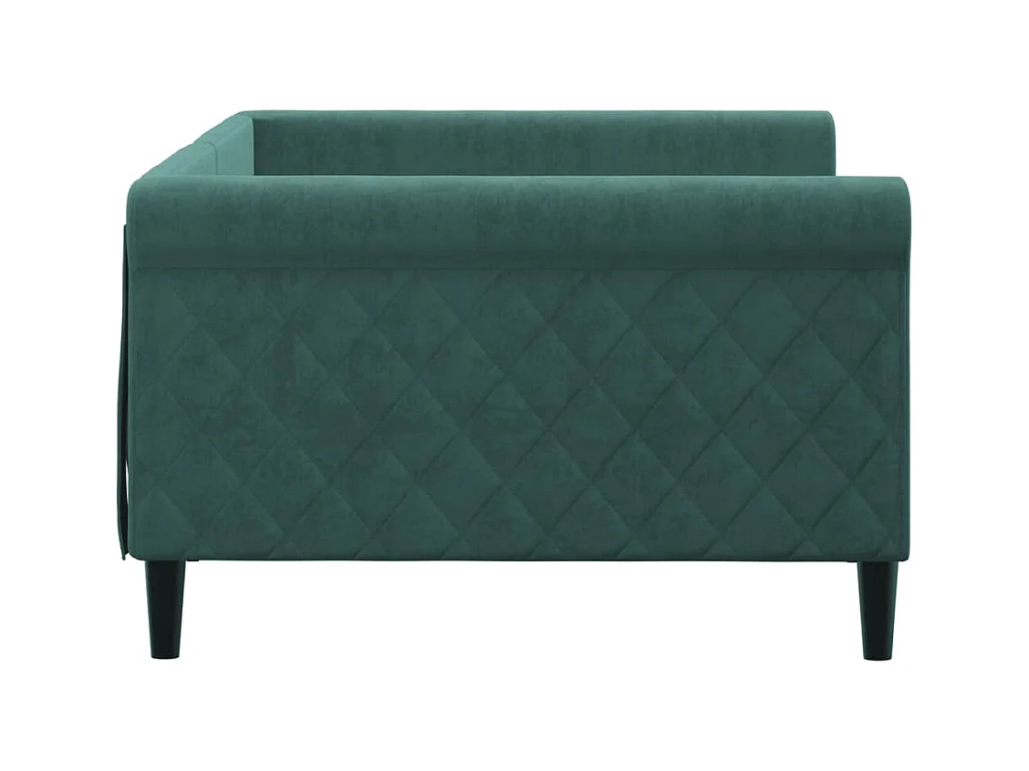 Daybed zonder matras donkergroen 100x200 cm fluweel