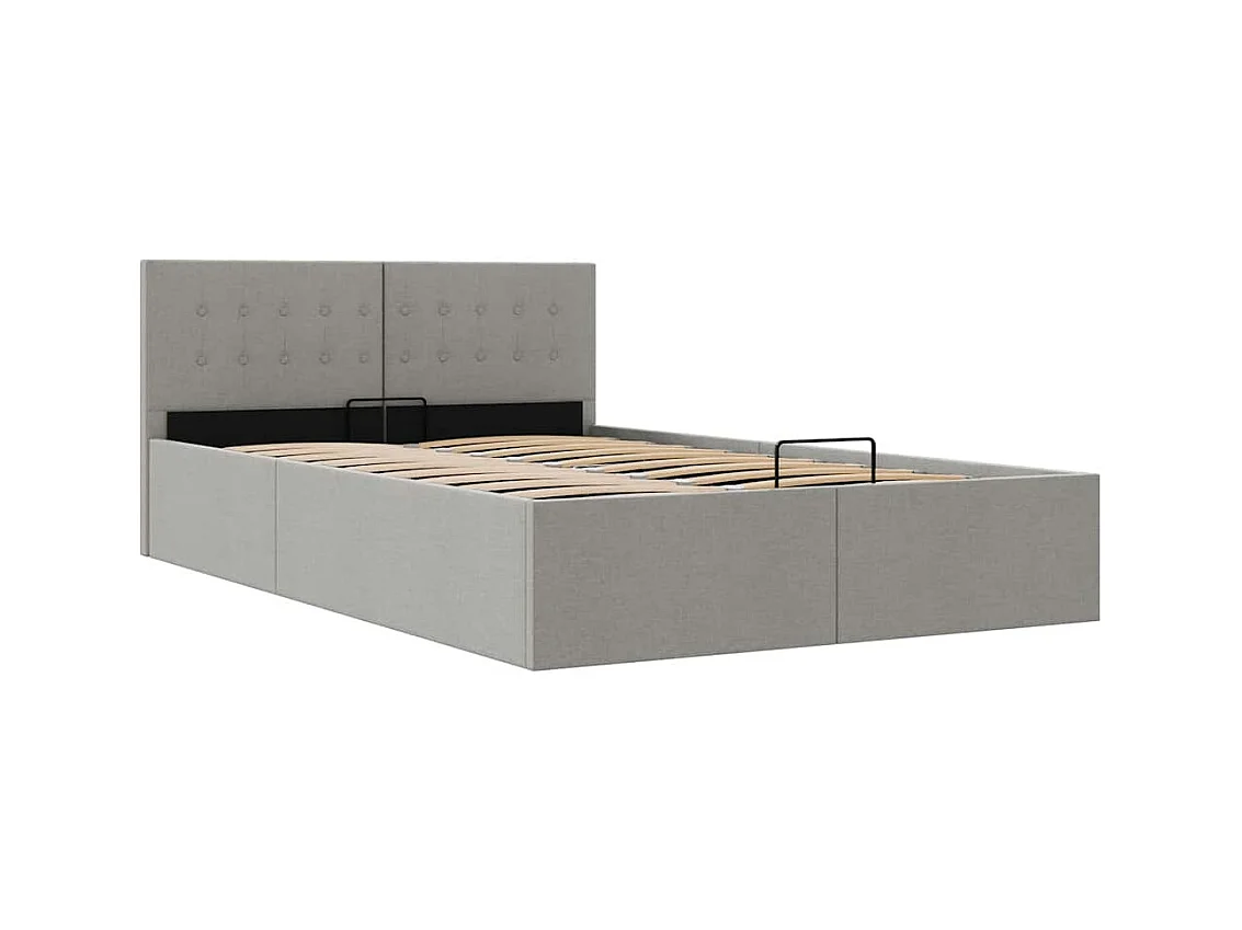 Hydraulischer Bettrahmen mit Stauraum ohne Matratze 140x200 cm