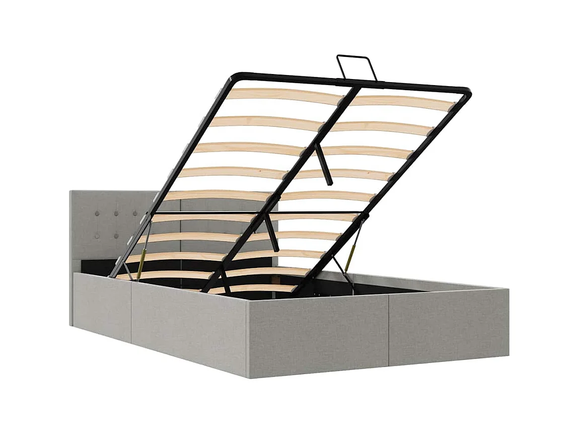 Hydraulischer Bettrahmen mit Stauraum ohne Matratze 140x200 cm