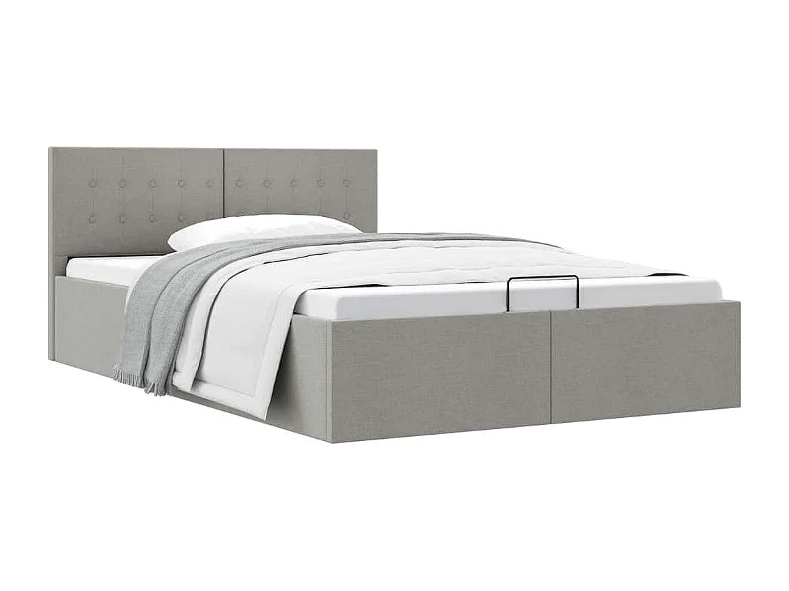 Hydraulischer Bettrahmen mit Stauraum ohne Matratze 140x200 cm