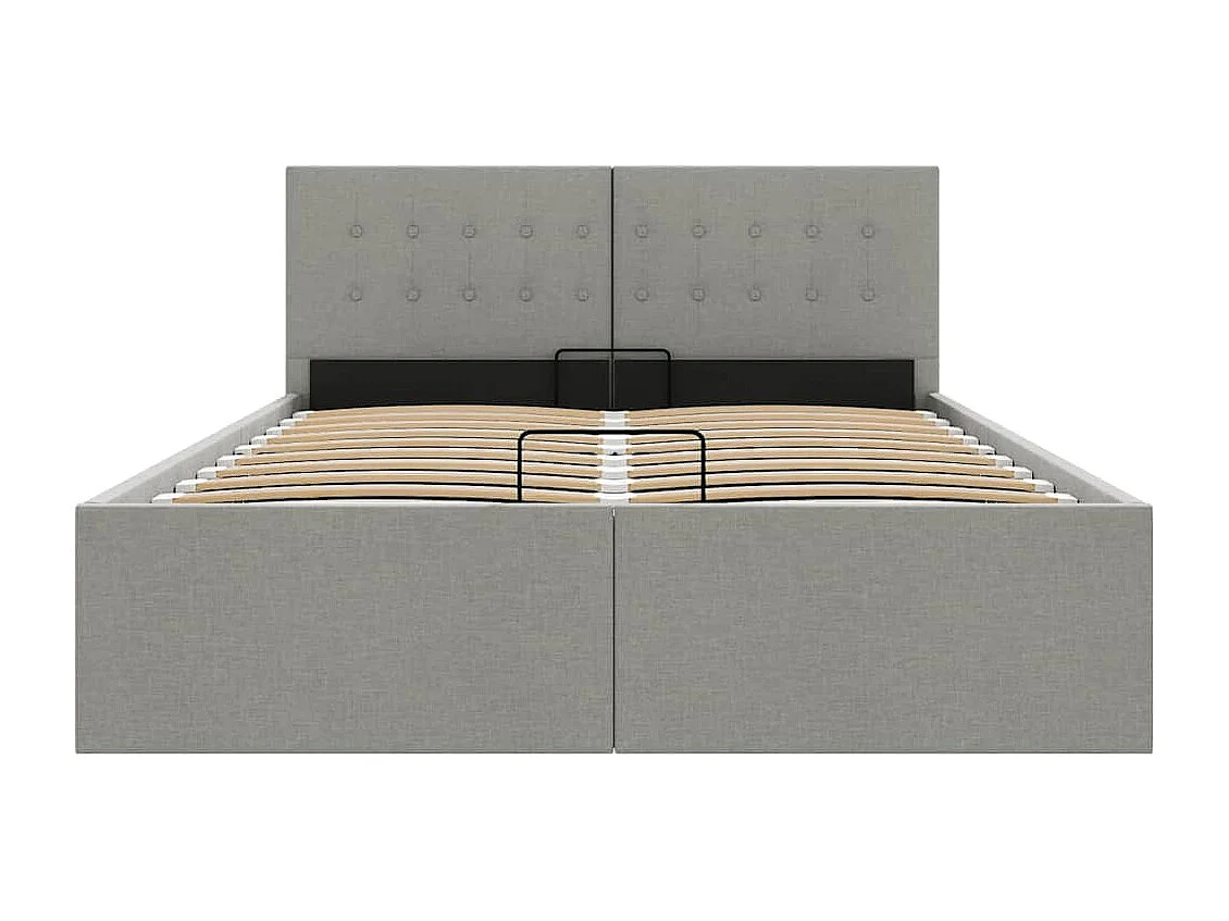 Hydraulischer Bettrahmen mit Stauraum ohne Matratze 140x200 cm