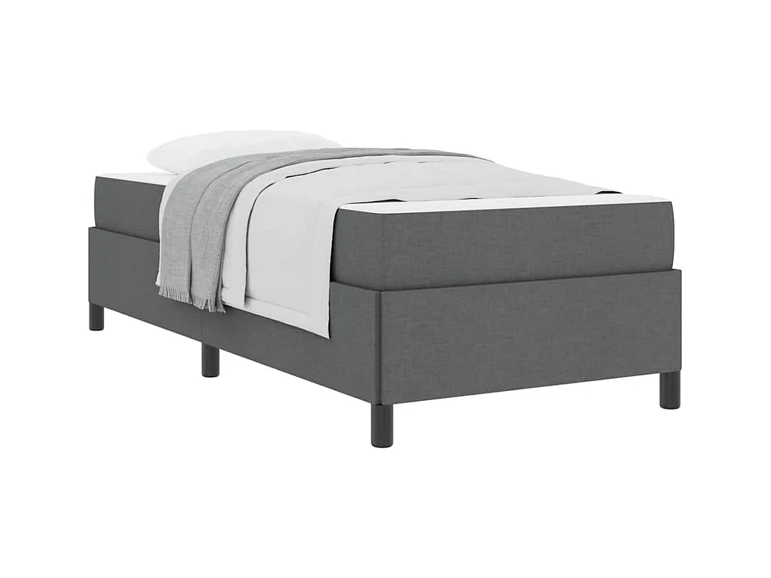 Letto a molle grigio scuro e nero 90 x 200 cm