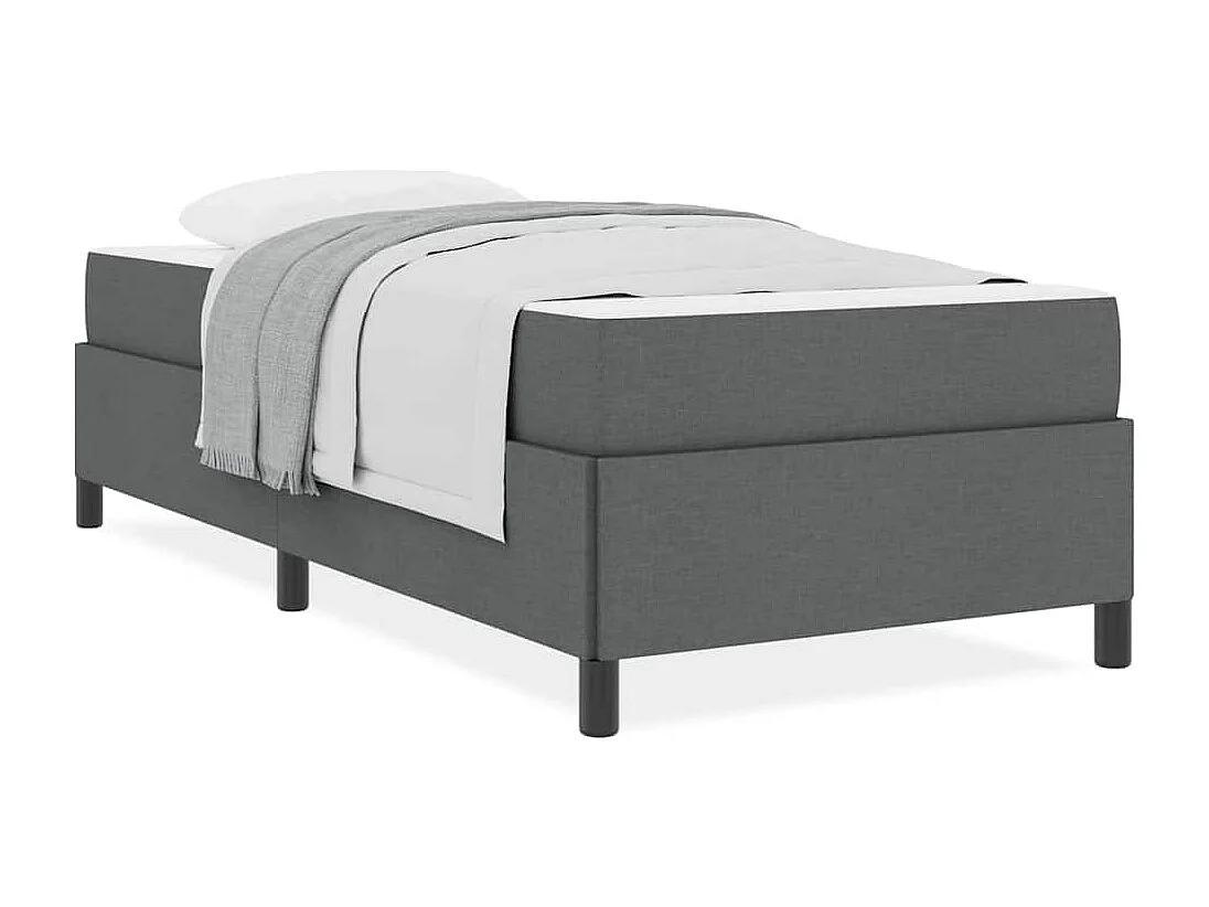 Letto a molle grigio scuro e nero 90 x 200 cm