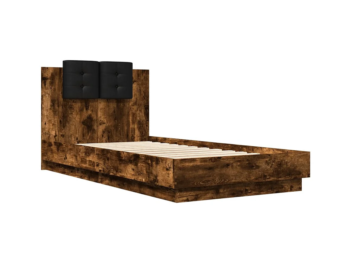 Bedframe zonder matras gerookt eiken 90x190 cm