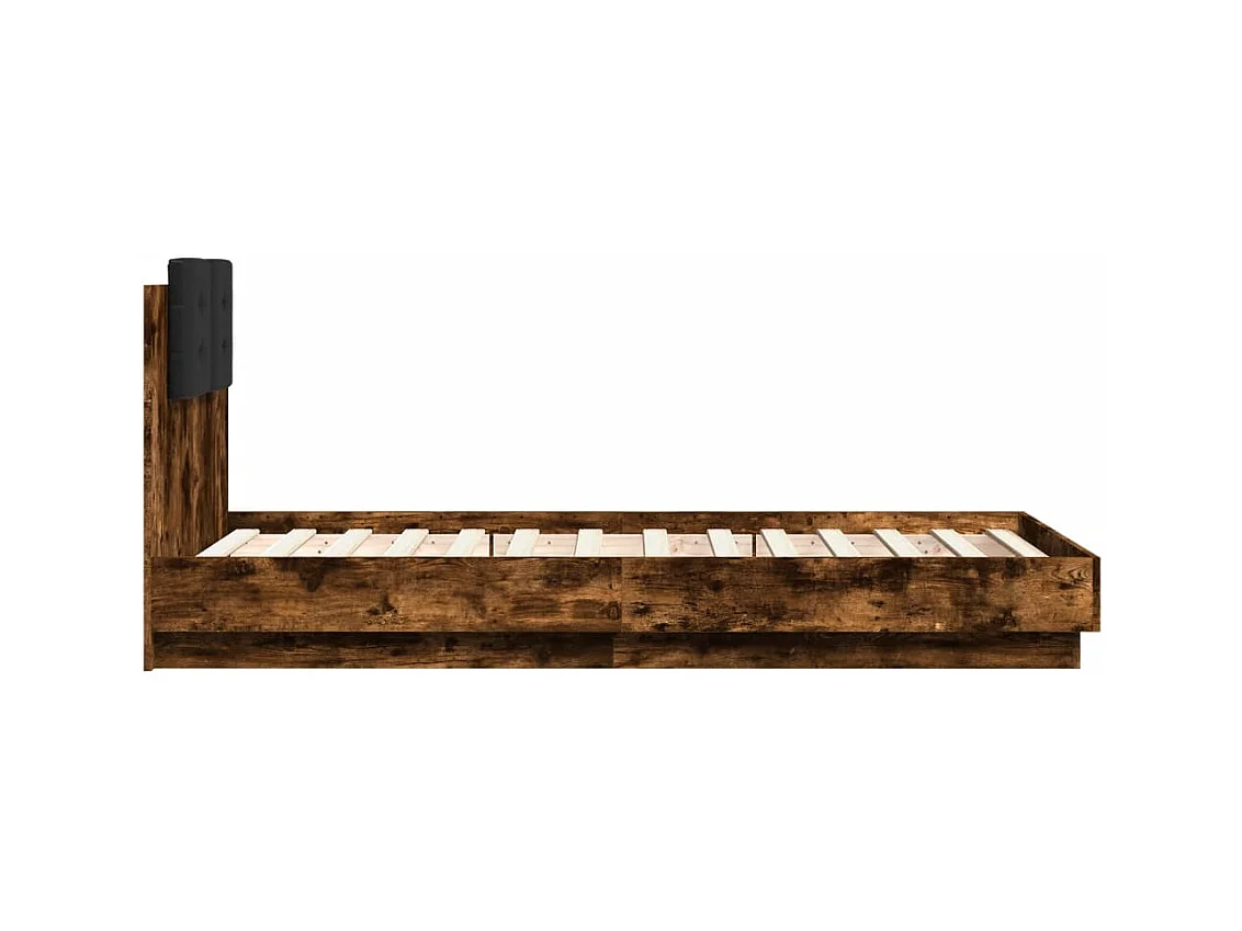 Bedframe zonder matras gerookt eiken 90x190 cm