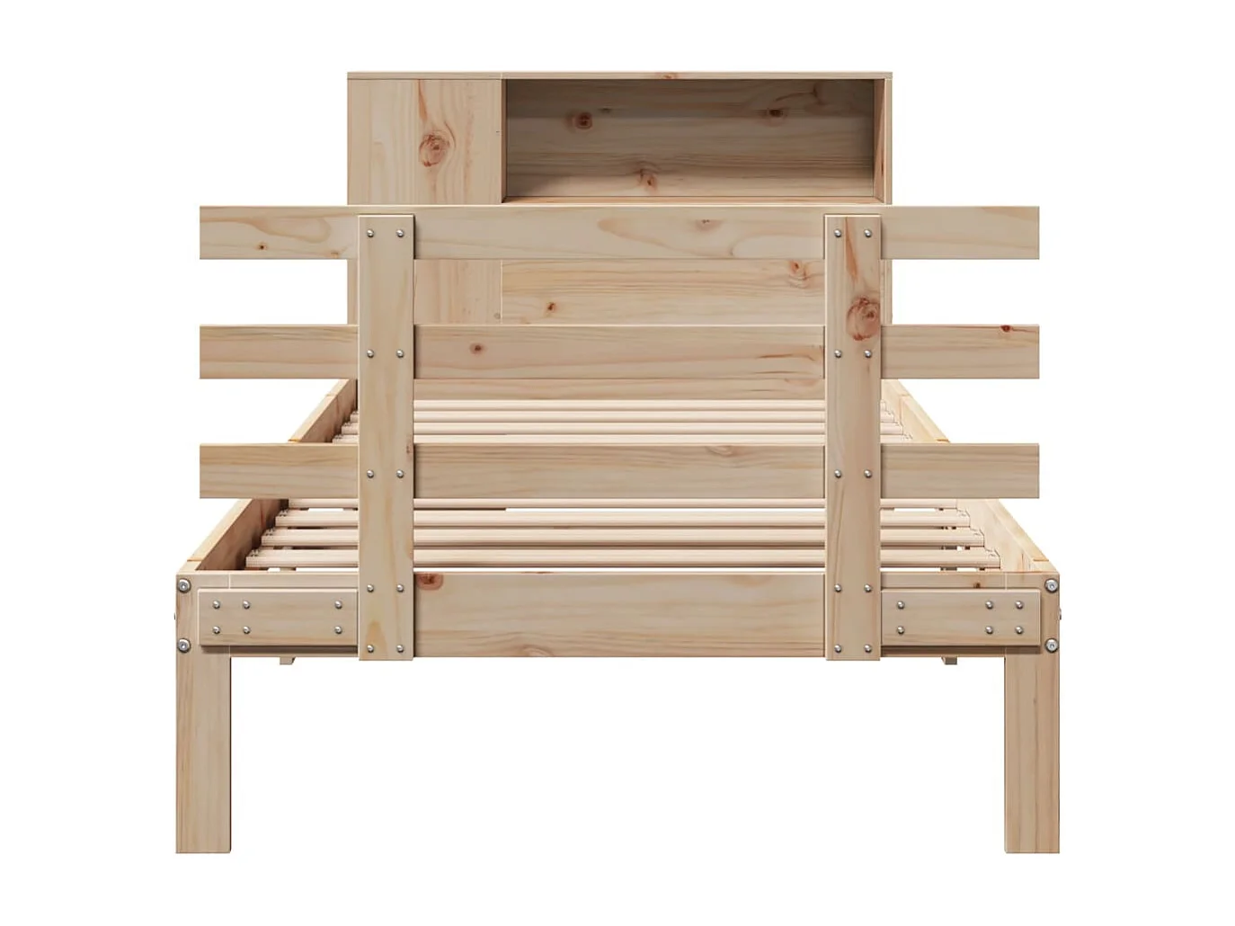 Bibliotheekbed zonder matras 75x190 cm massief grenenhout