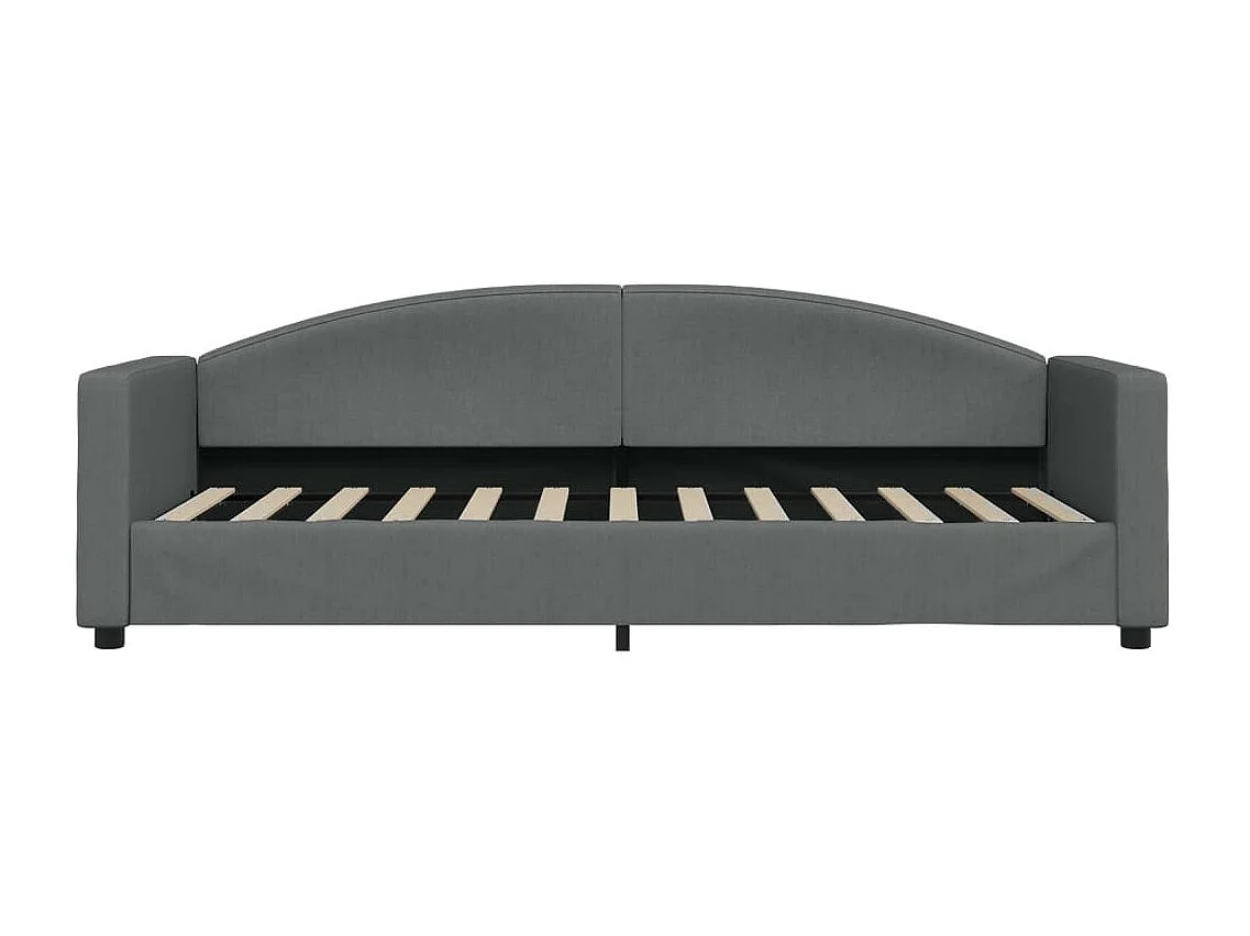 Divano letto senza materasso grigio scuro 80x200 cm tessuto