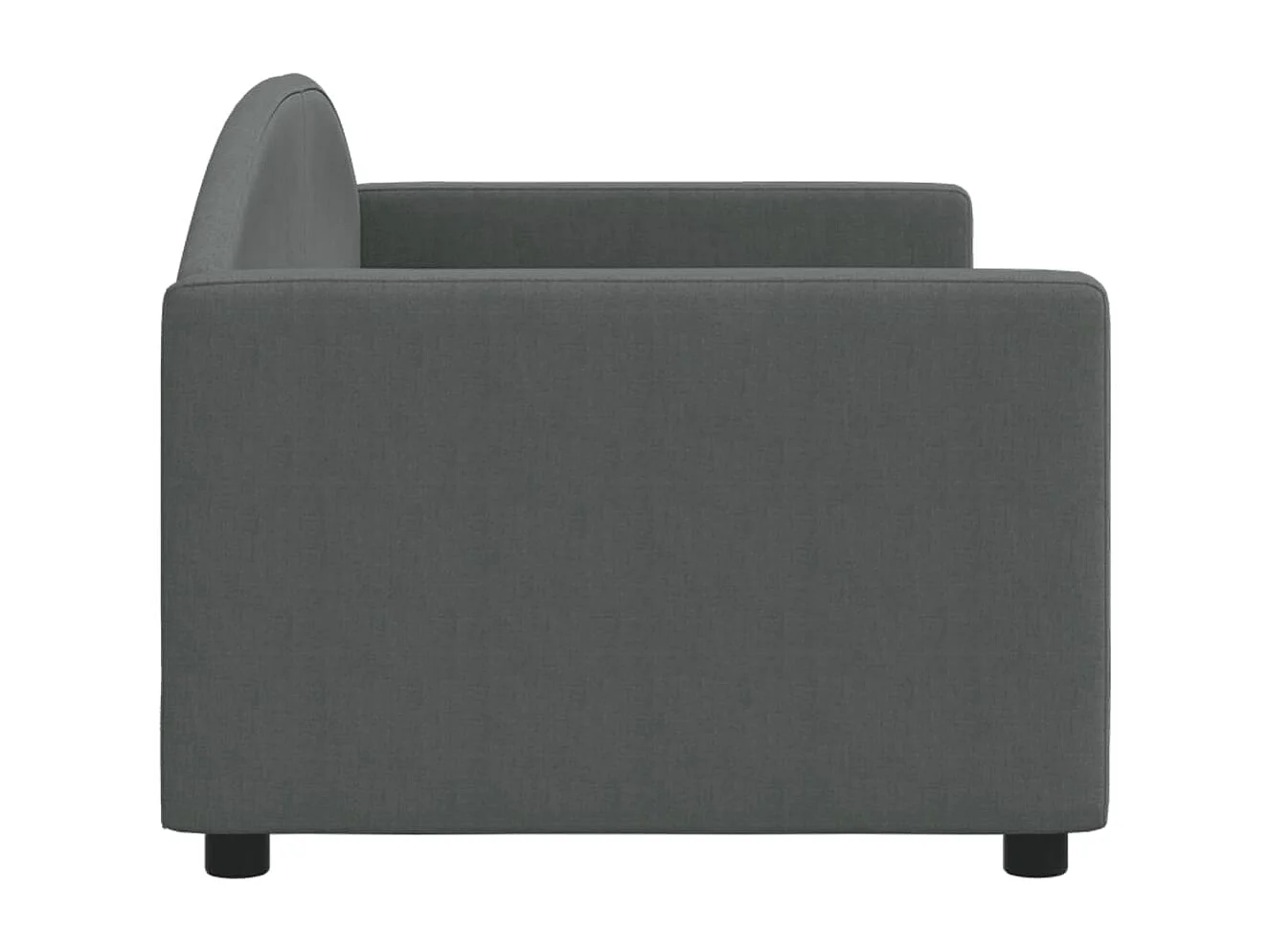 Divano letto senza materasso grigio scuro 80x200 cm tessuto