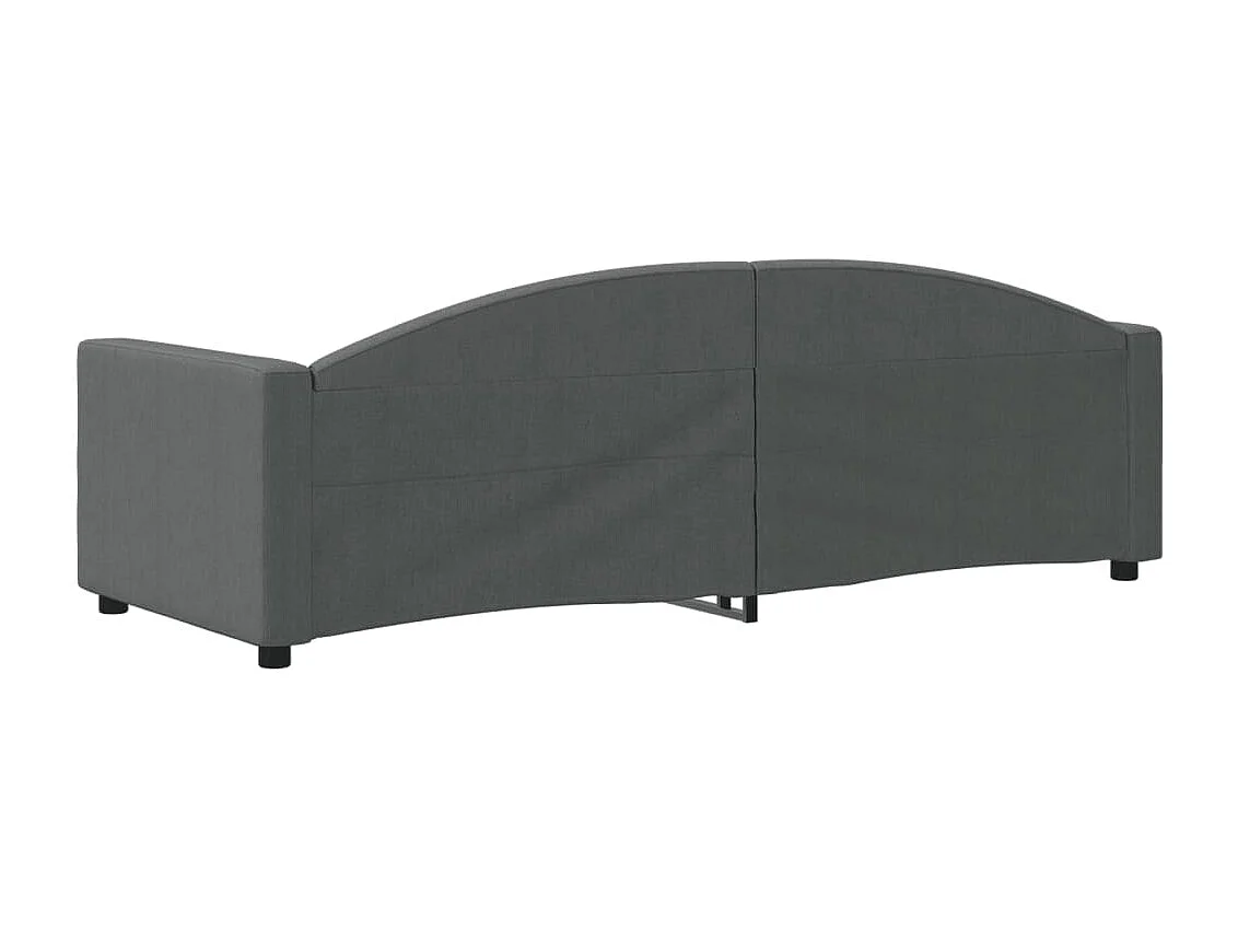 Divano letto senza materasso grigio scuro 80x200 cm tessuto