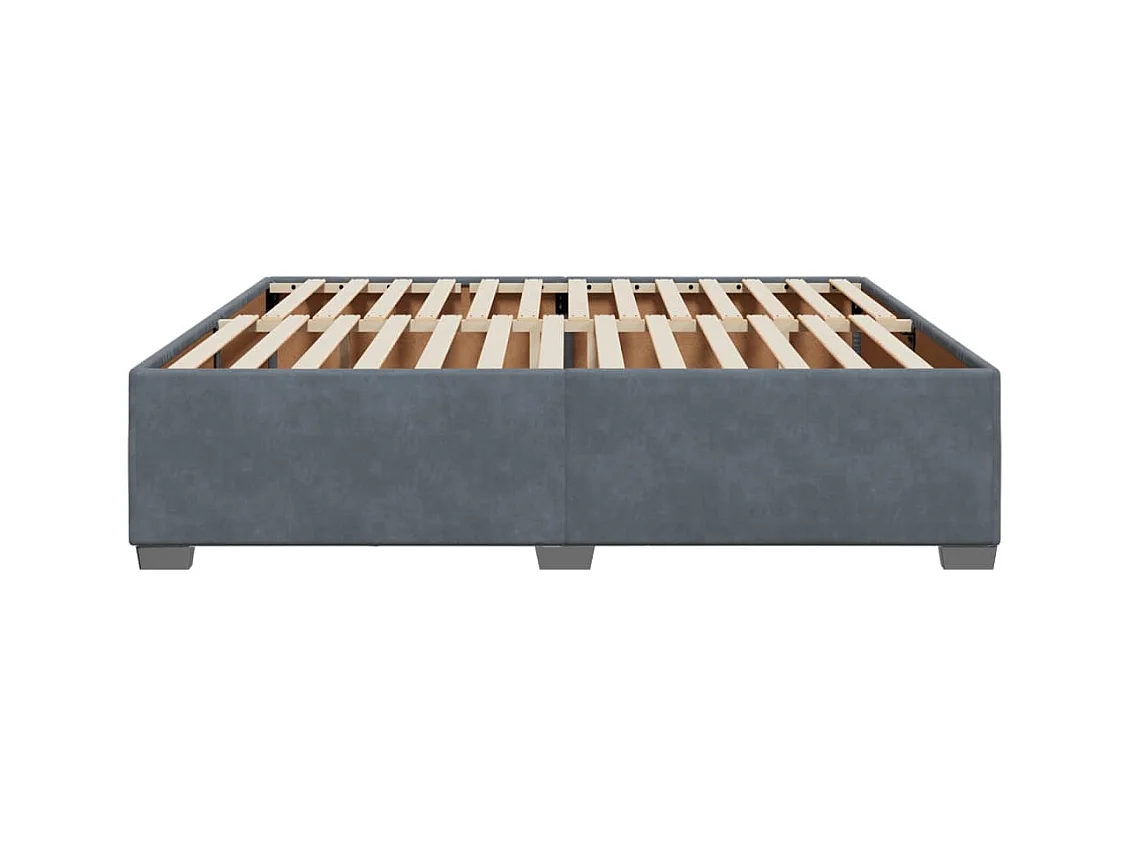 Bedframe zonder matras donkergrijs 200x200 cm fluweel