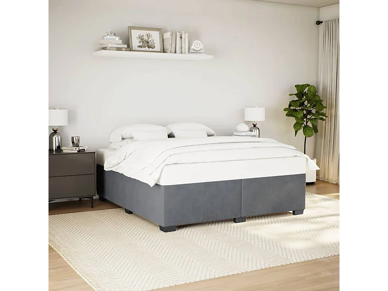Struttura letto senza materasso grigio scuro 200x200 cm velluto