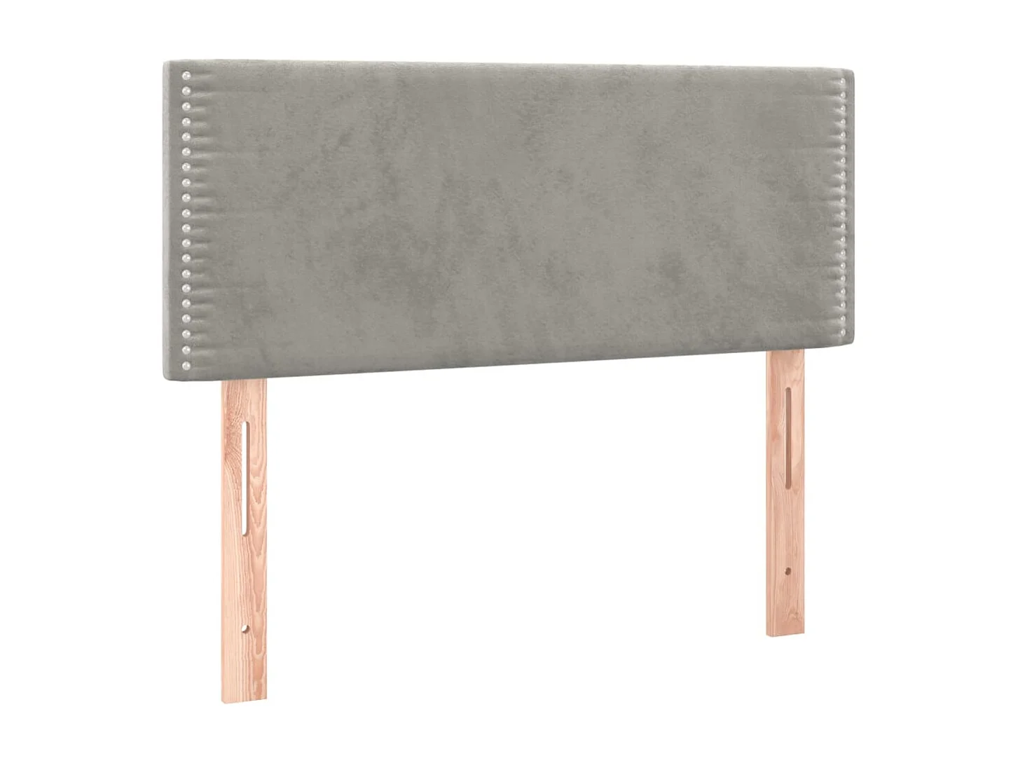 Rete a doghe e materasso Grigio chiaro 90x190 cm Velvet