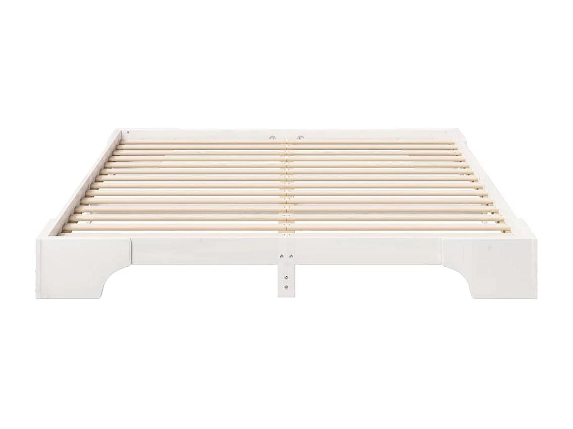 Estructura de cama elevada Blanco 160 x 220 cm Madera maciza de pino