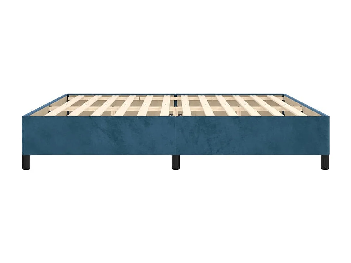 Estructura de cama sin colchón azul oscuro 200x200 cm terciopelo