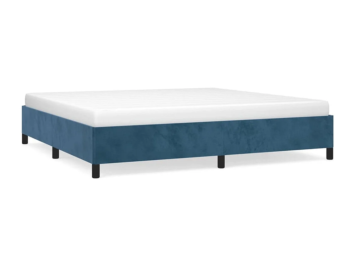 Estructura de cama sin colchón azul oscuro 200x200 cm terciopelo