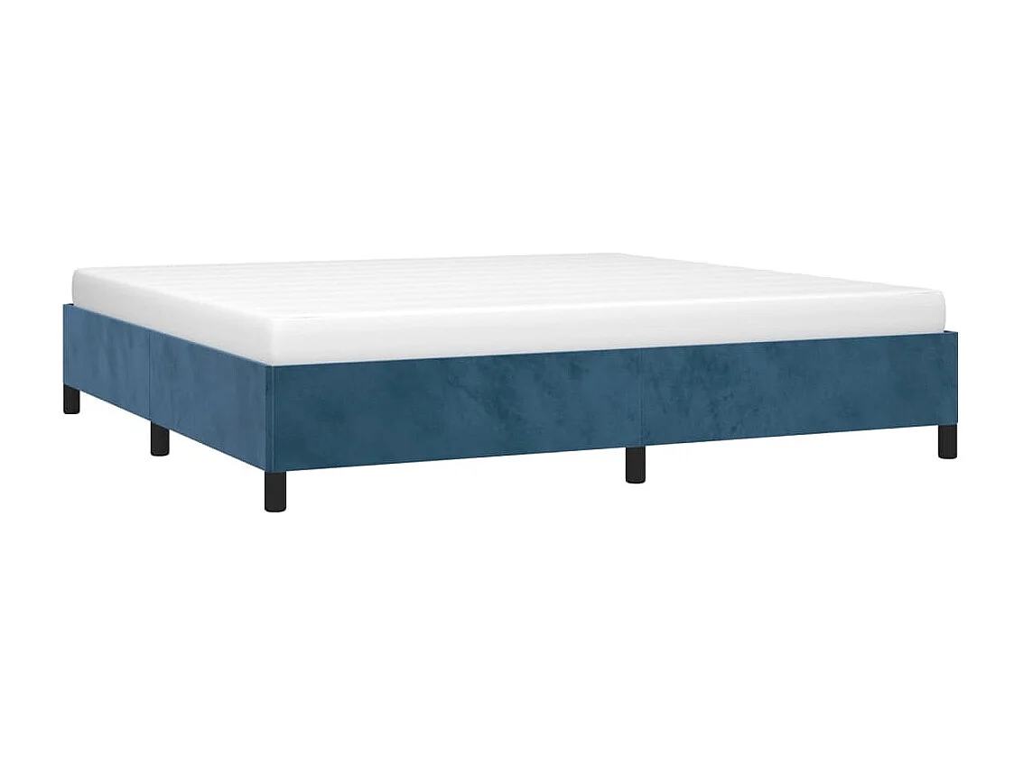 Estructura de cama sin colchón azul oscuro 200x200 cm terciopelo