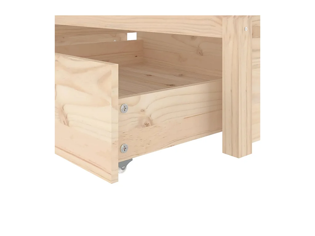 Cadre de lit sans matelas avec tiroirs 100x200 cm