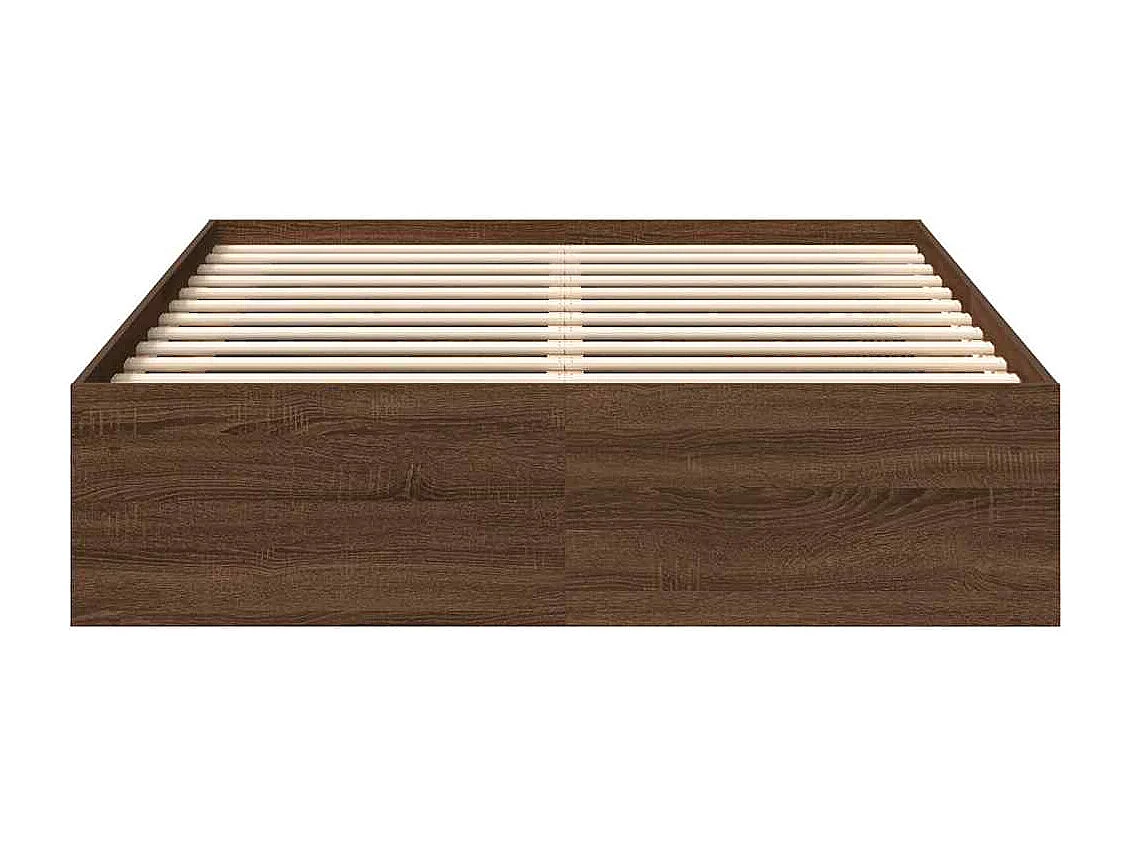 Struttura letto senza materasso rovere marrone 120x190 cm