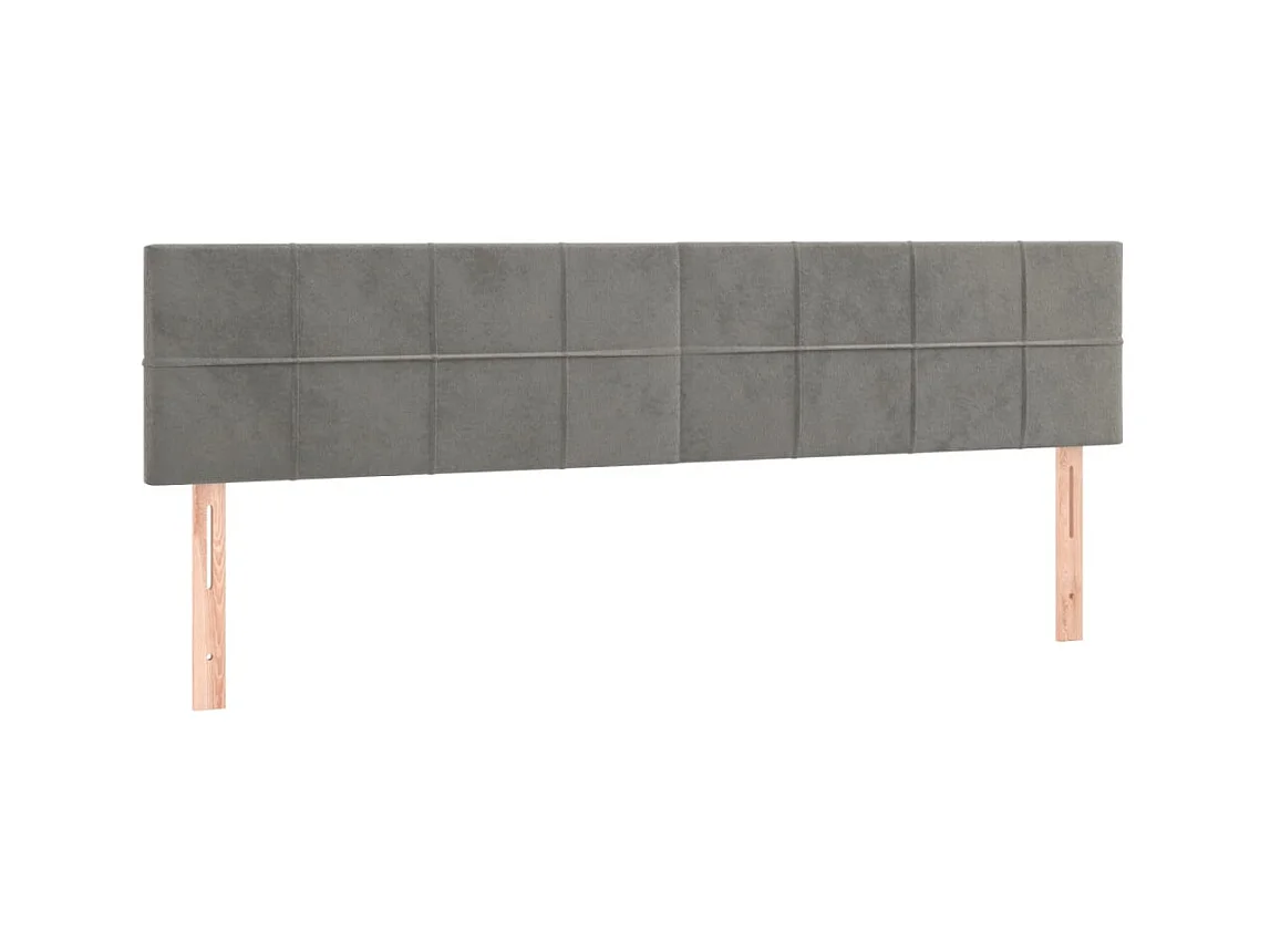 Struttura letto senza materasso grigio chiaro 120x190 cm velluto