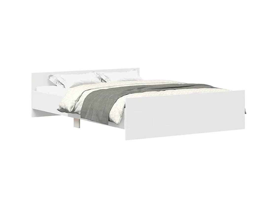 Cadre de lit sans matelas blanc 140x200 cm