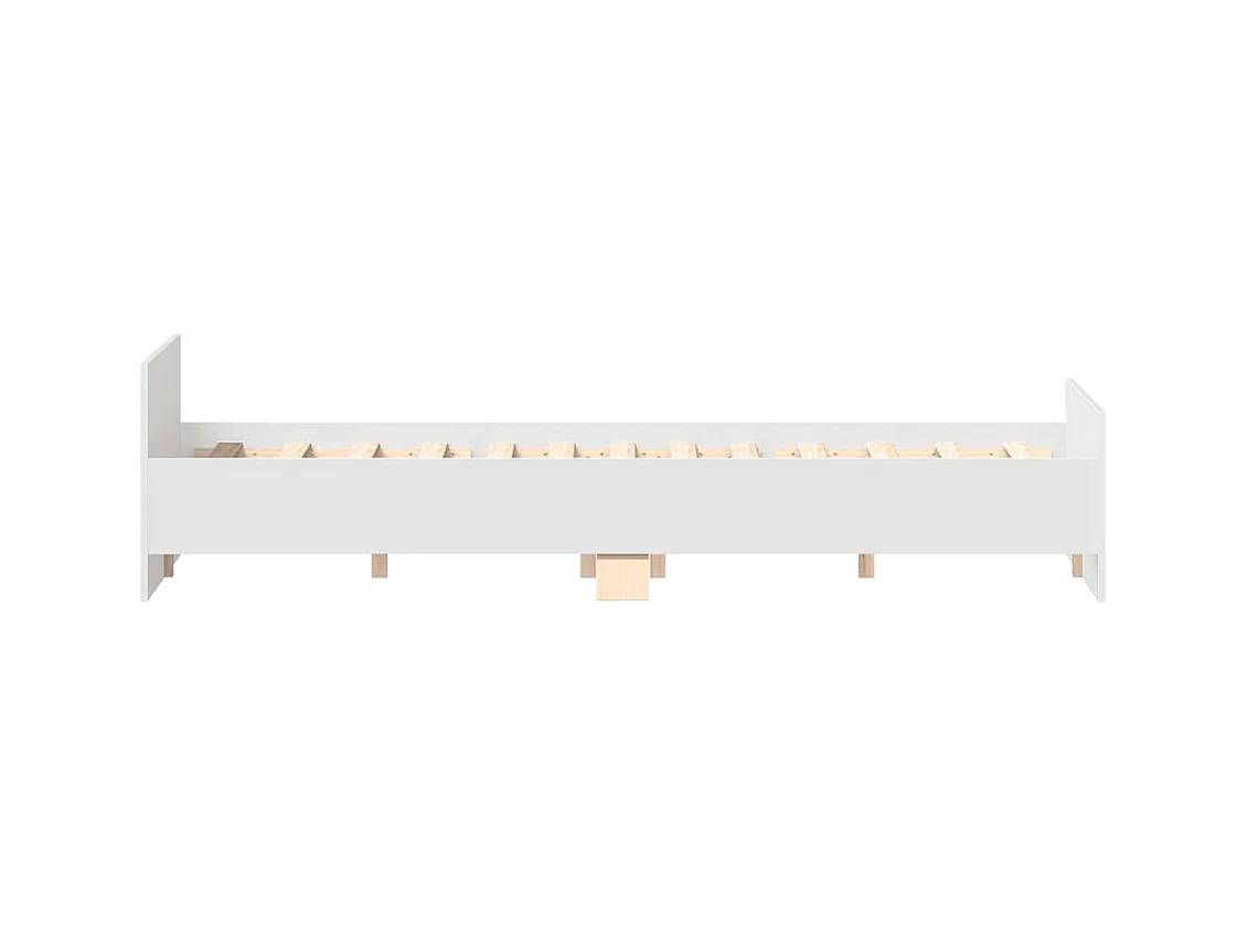 Cadre de lit sans matelas blanc 140x200 cm