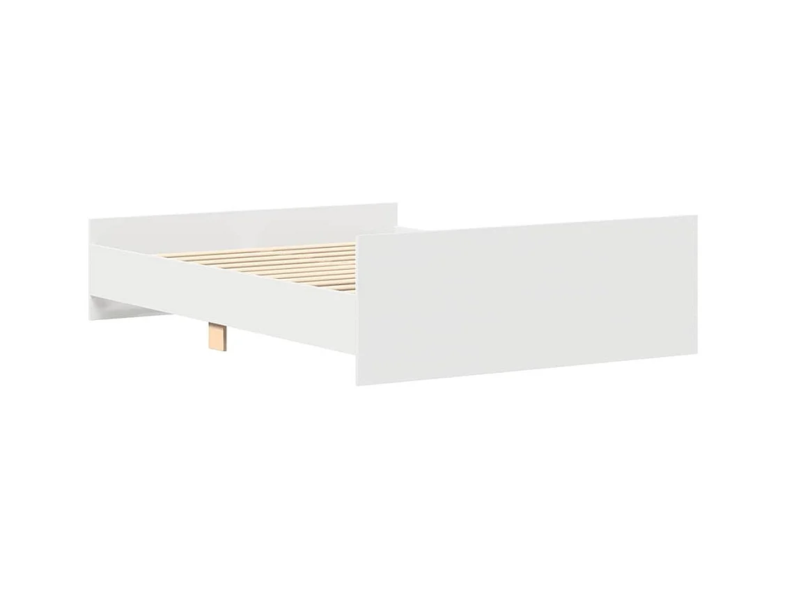 Cadre de lit sans matelas blanc 140x200 cm