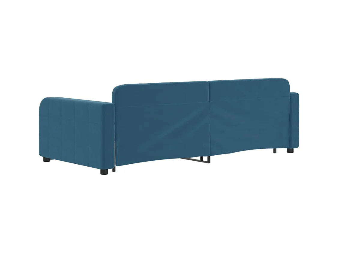 Divano letto con letto estraibile senza materasso blu 90x200 cm