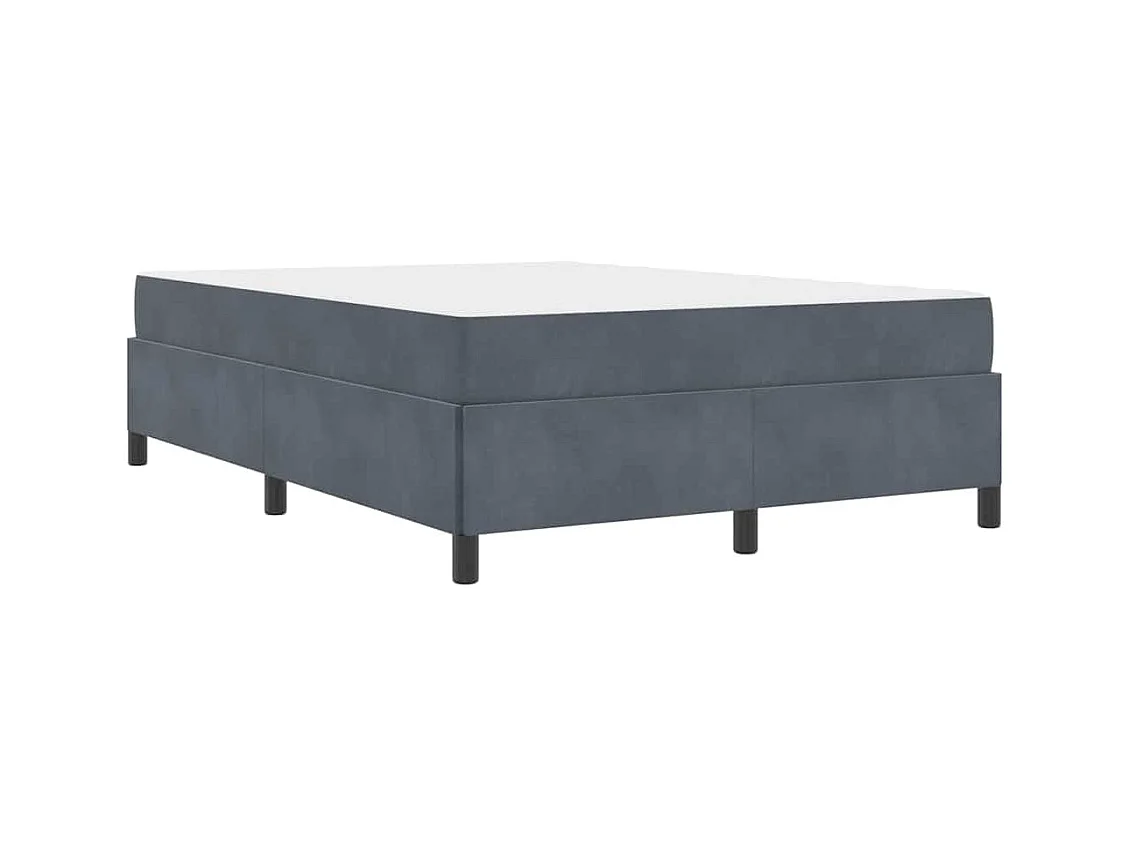 Struttura letto Bianco, grigio scuro e grigio 140 x 190 cm Velluto