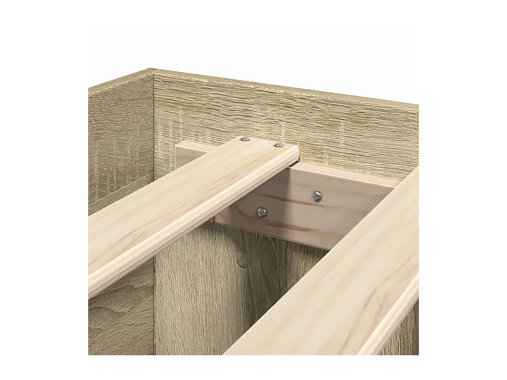 Bedframe zonder matras Sonoma eiken 140x200 cm
