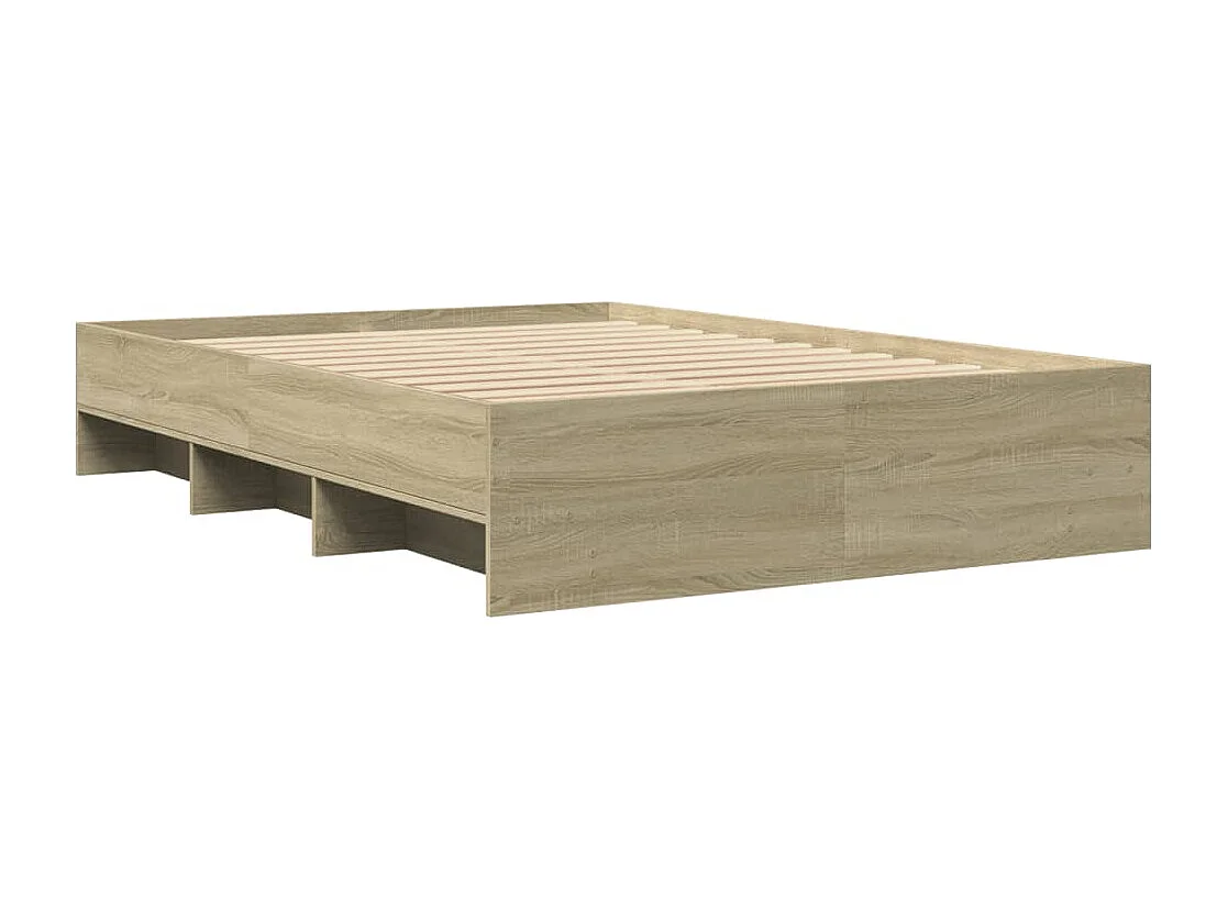 Struttura letto senza materasso Rovere Sonoma 140x200 cm