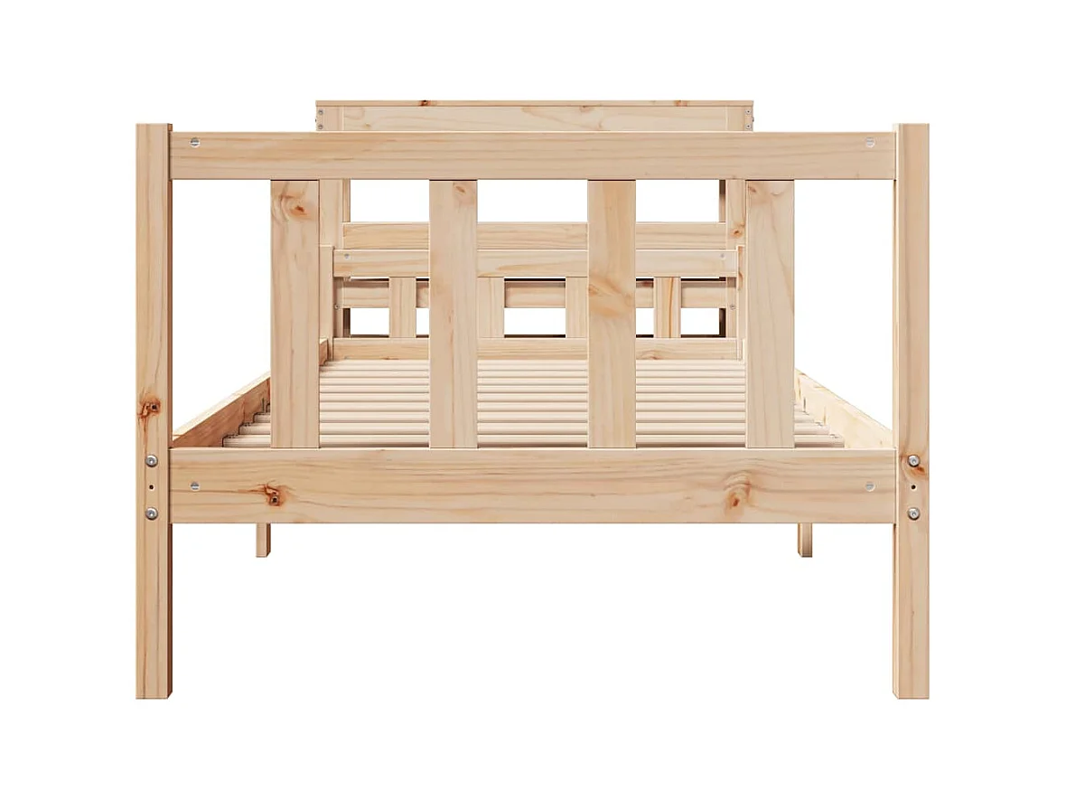 Cadre de lit sans matelas 90x190 cm bois de pin massif